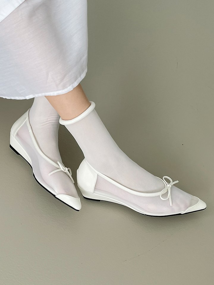 Mesh Pointed Toe Flats (3 colors)