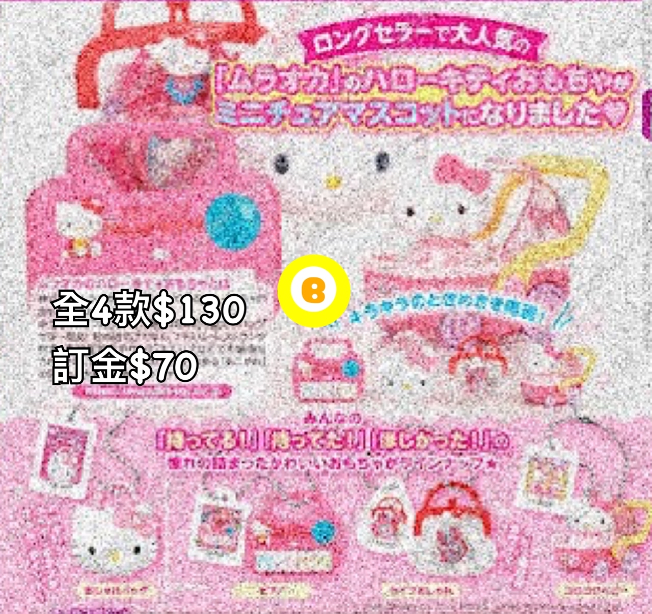 Preorder預訂8/2026年hello kitty扭蛋