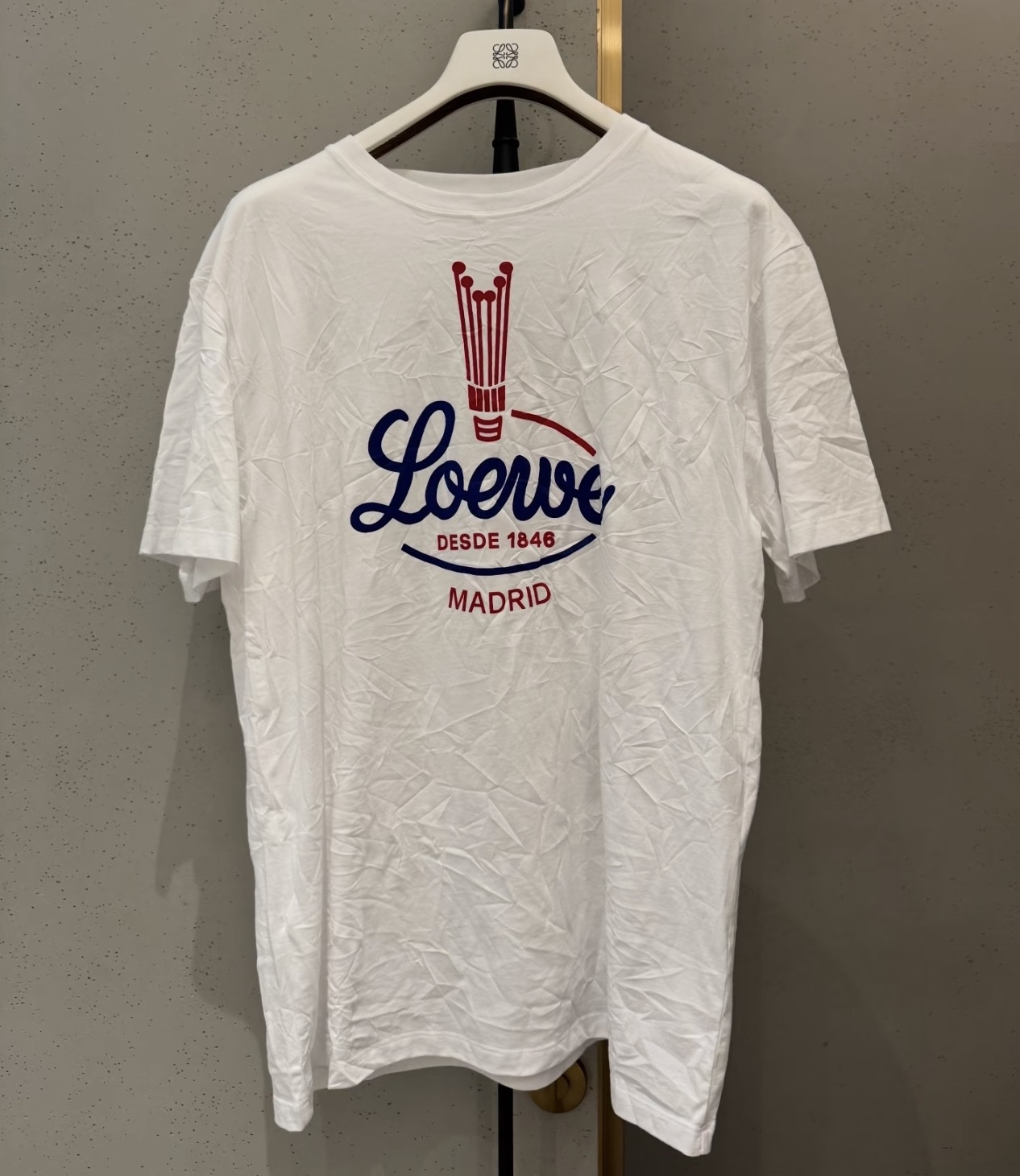 訂貨📮Loewe 新款 皺摺設計 白色logo tee Size XS/S/M/L