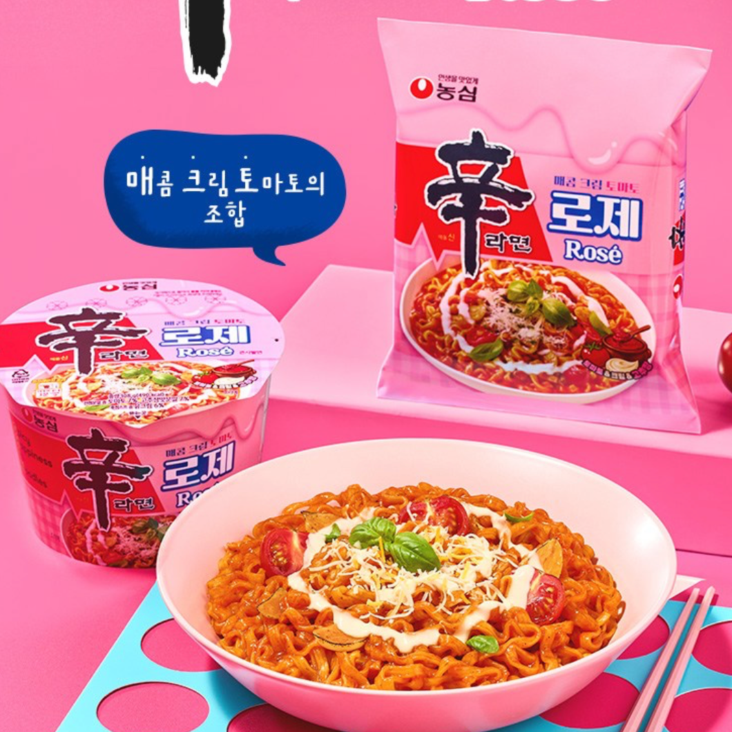 限定新品｜韓國 aespa x 農心辛拉麵 奶油番茄風味 Rose拌麵 4包 / 袋