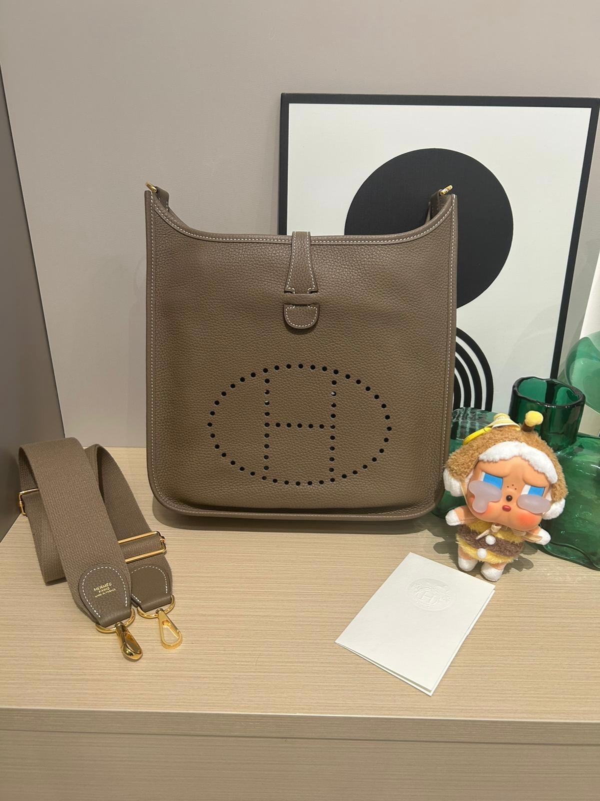 Hermes Evelyne 29 大象灰金扣 Stamp D 100%Authentic, 98%New ✅專門店收據✅Dust bag✅Box