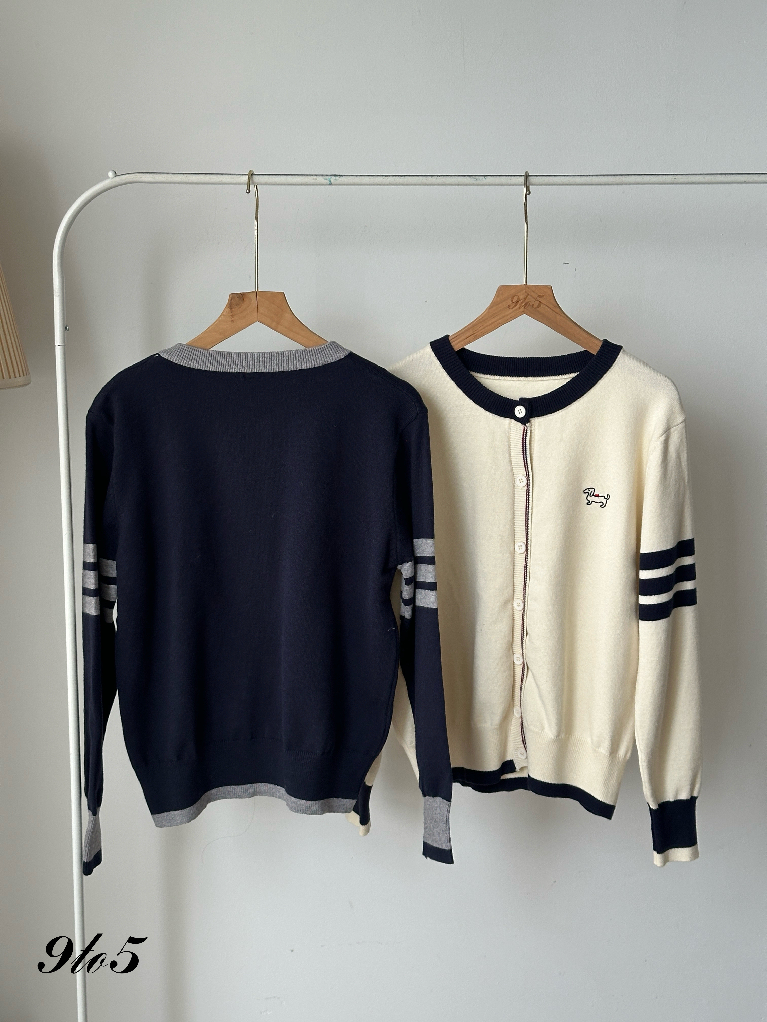 T4045 Doggy Logo Cardigan - 4 Colors