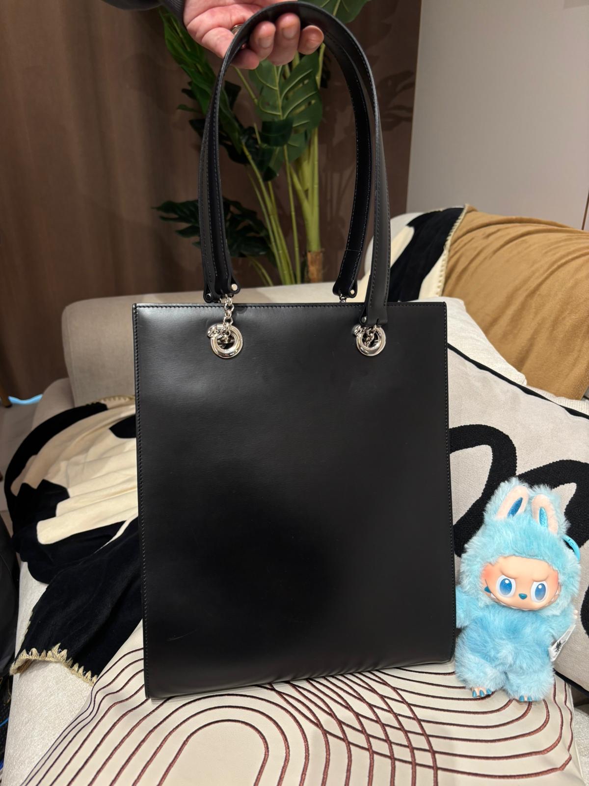 Cartier Shoulder Bag Black calfskin tote 100%Authentic, 95%New 