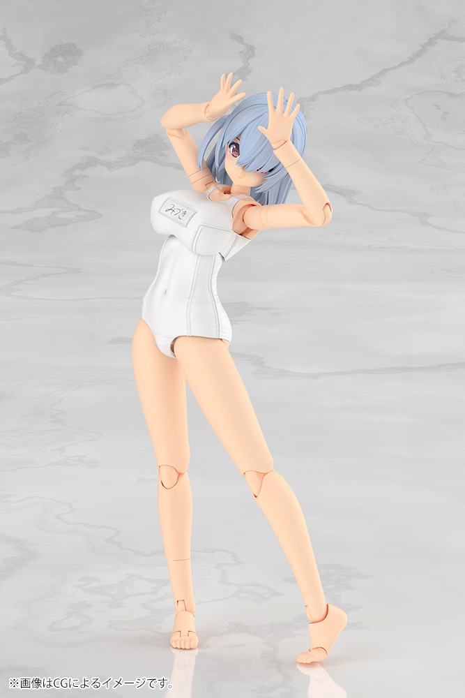 (預訂訂金 $100) (總價 $253) 壽屋 Kotobukiya FRAME ARMS GIRL 美月 Mizuki School Swimsuits White Ver. 模型 (KO08633) (行版)
