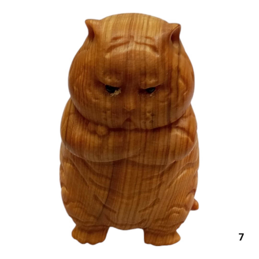 小貓 木雕擺設