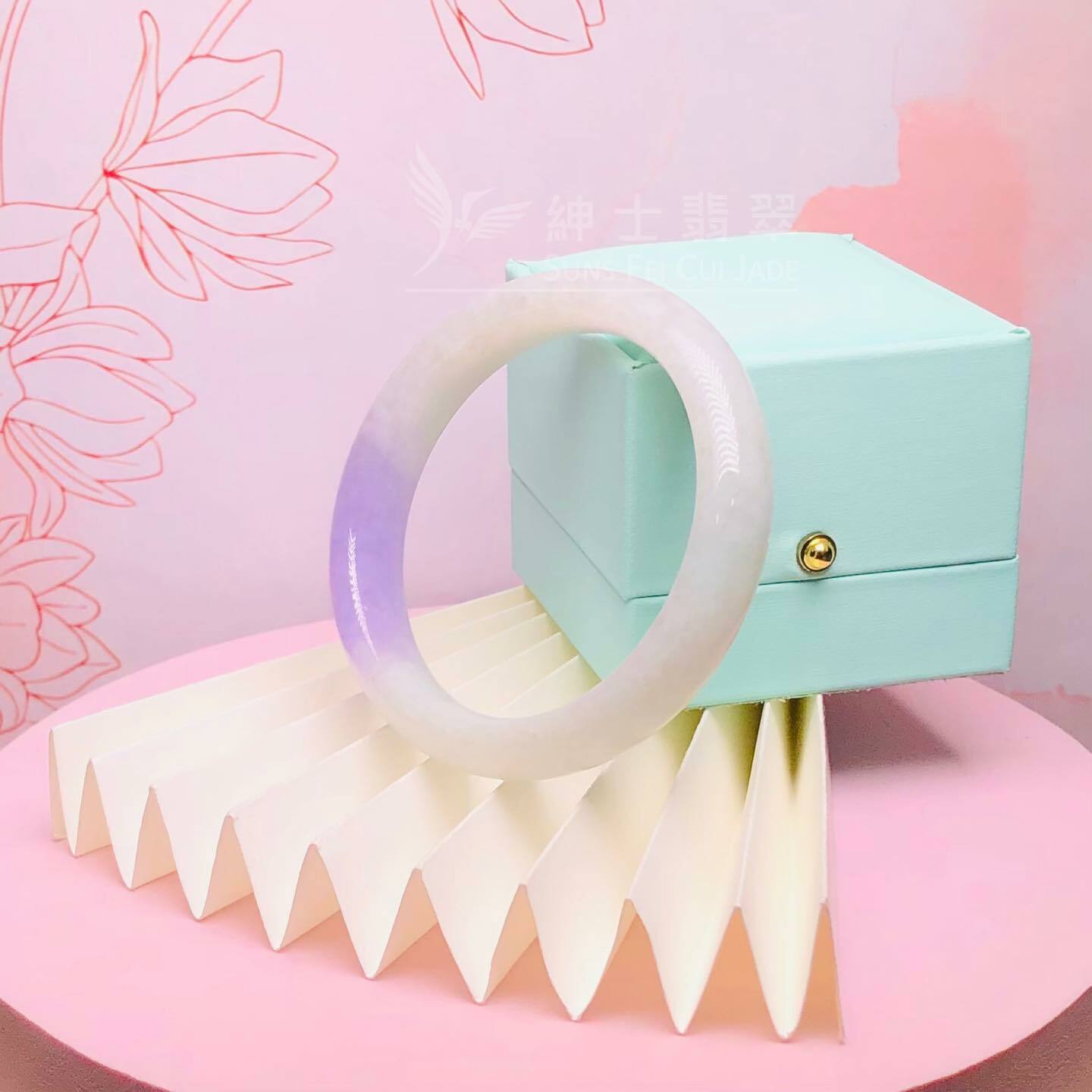 冰藍紫福鐲 55.7mm