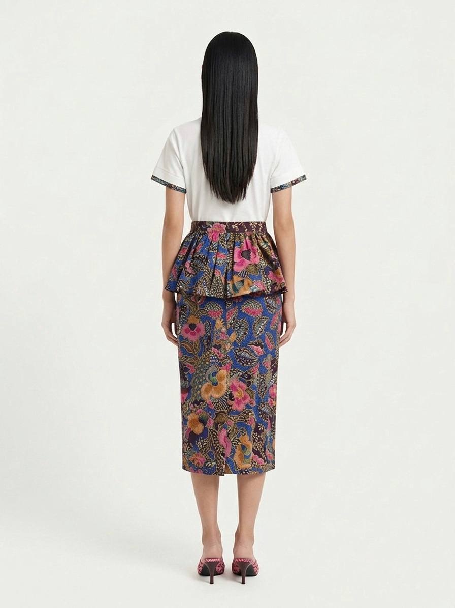 T8066 - Melur Peplum Batik Skirt