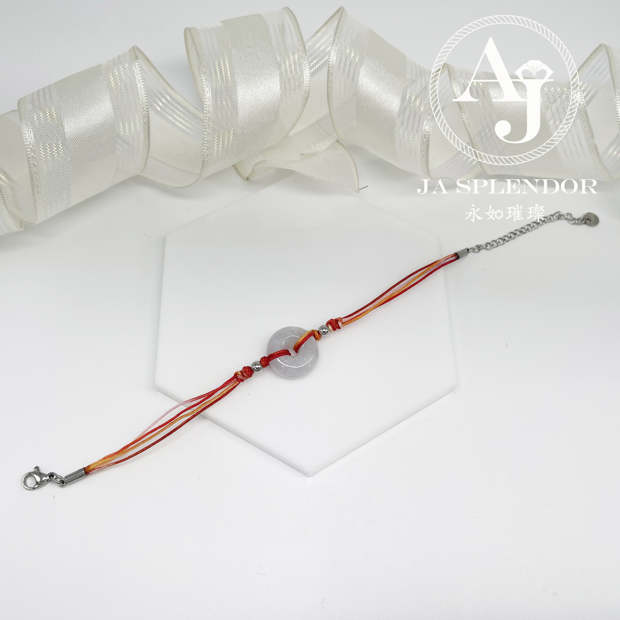 JN-2039 天然翡翠A玉 平安健康彩色幸運手鏈