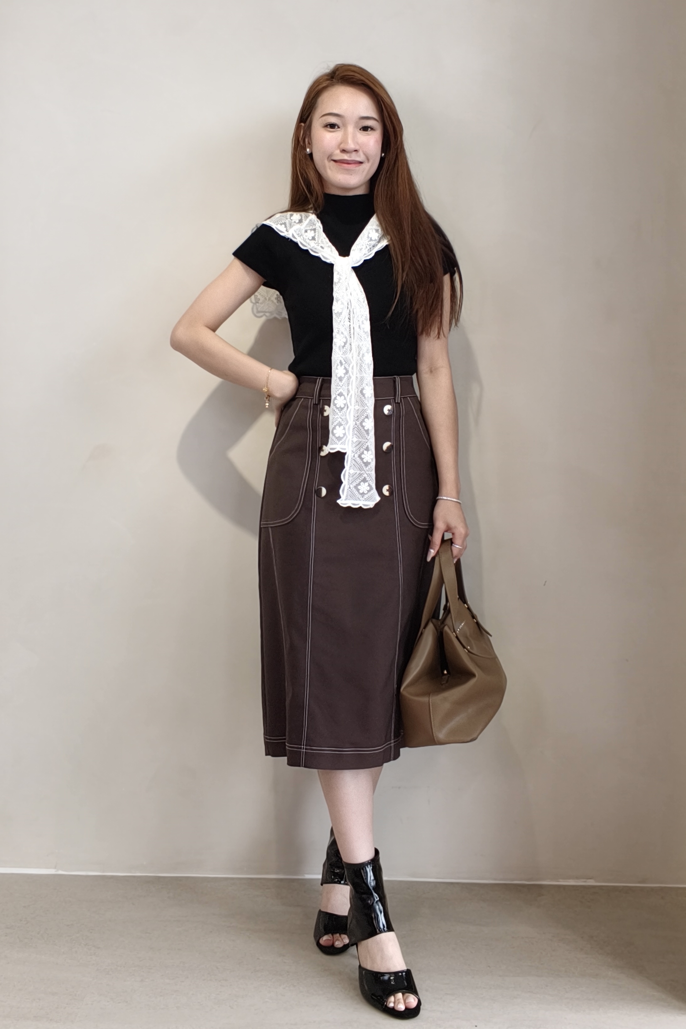 307321 Golden Aura Mock Neck Knit Top