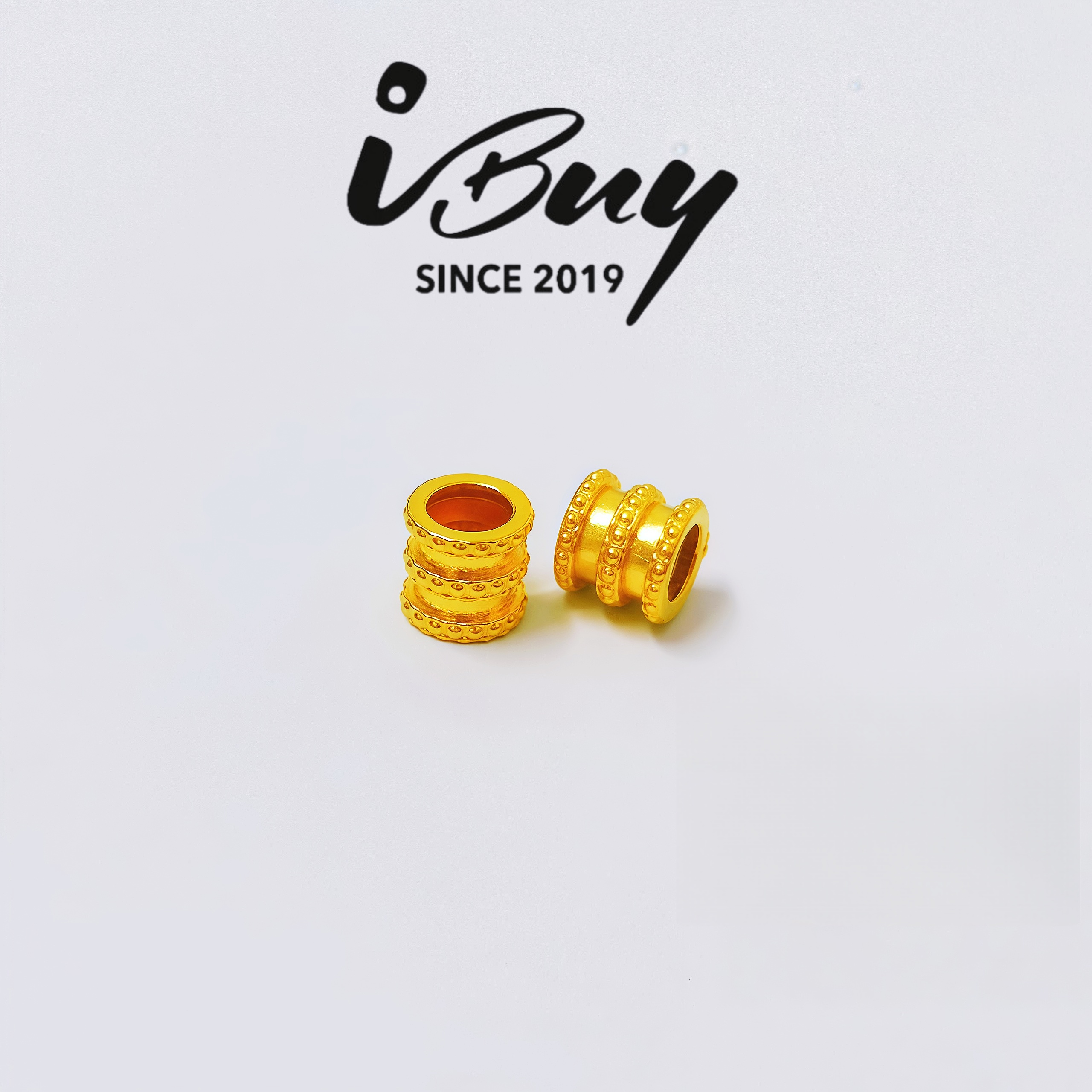 999 GOLD SMALL WAIST CHARM BEAD (S) 999 金 小蛮腰(S) 串咀