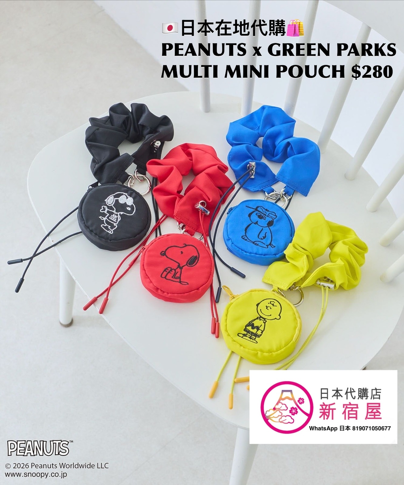 PEANUTS x GREEN PARKS MULTI MINI POUCH 