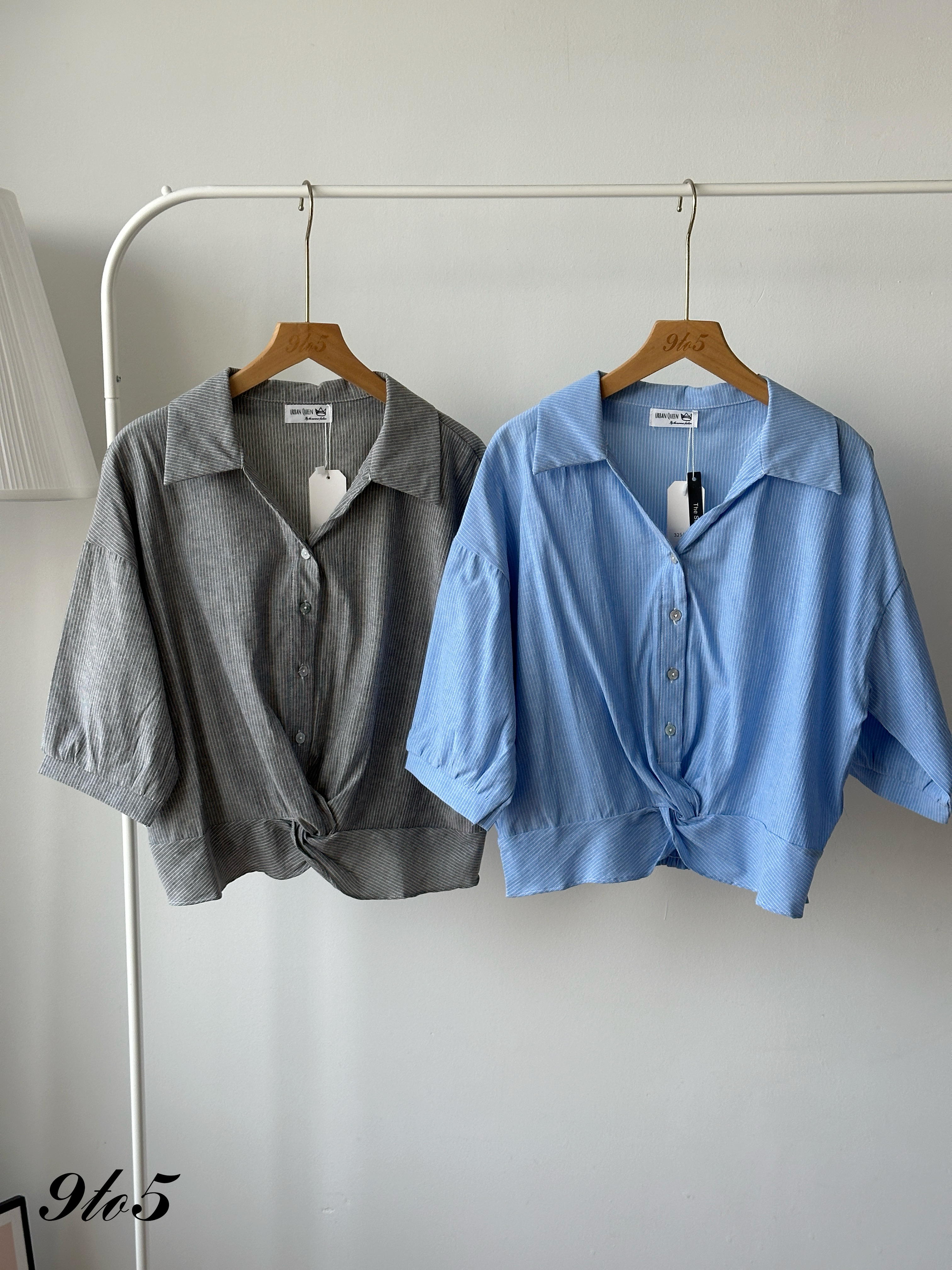 T4338 Half Sleeve Stripe Shirt - 4 Colors 