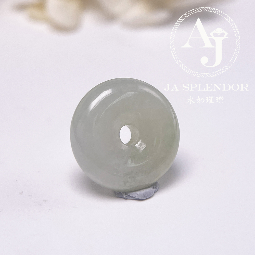 JN-479 天然翡翠A玉 冰潤雪梨黃小平安扣