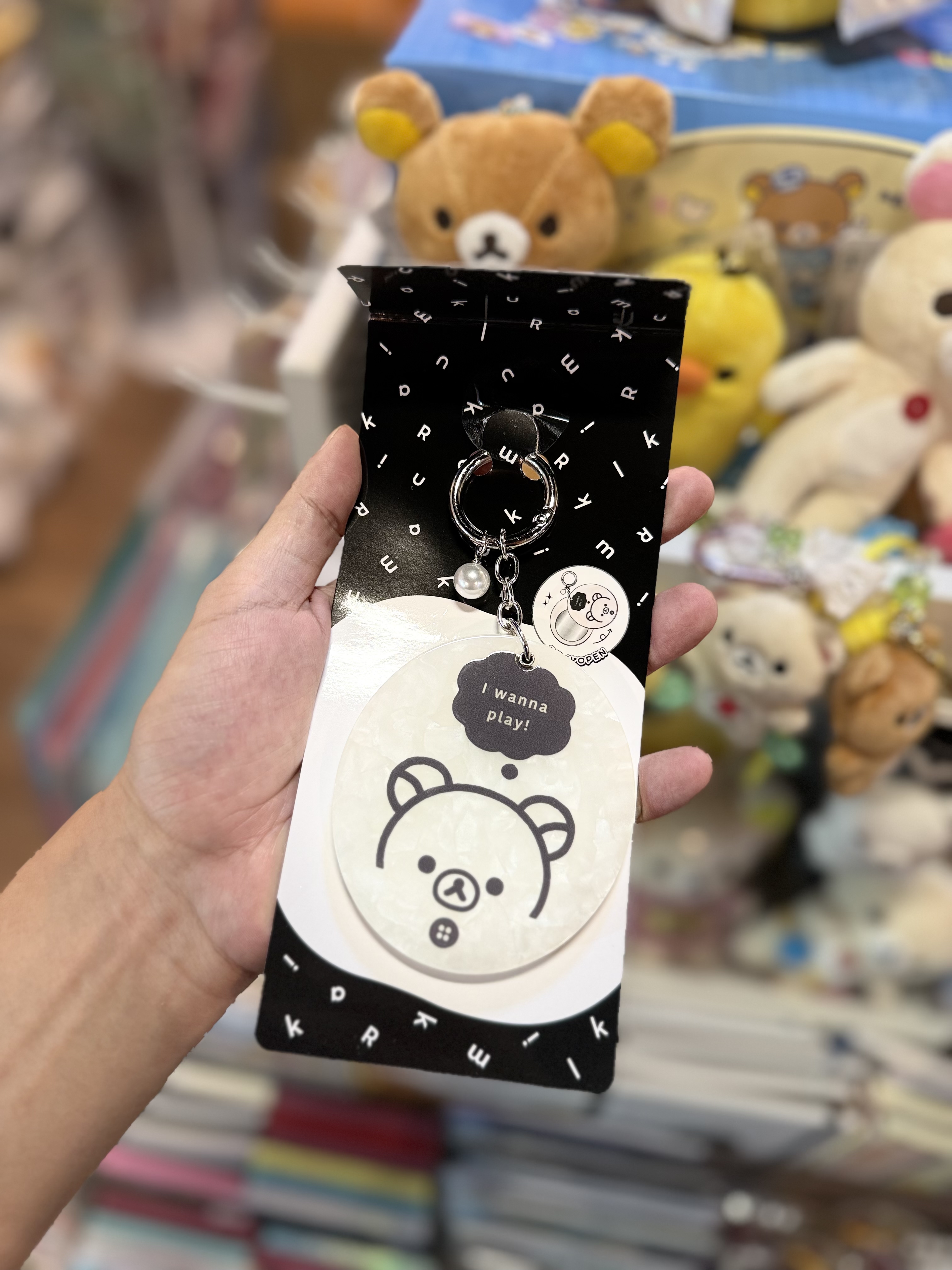 《現貨》全新Rilakkuma 黑白系列 鏡仔掛飾