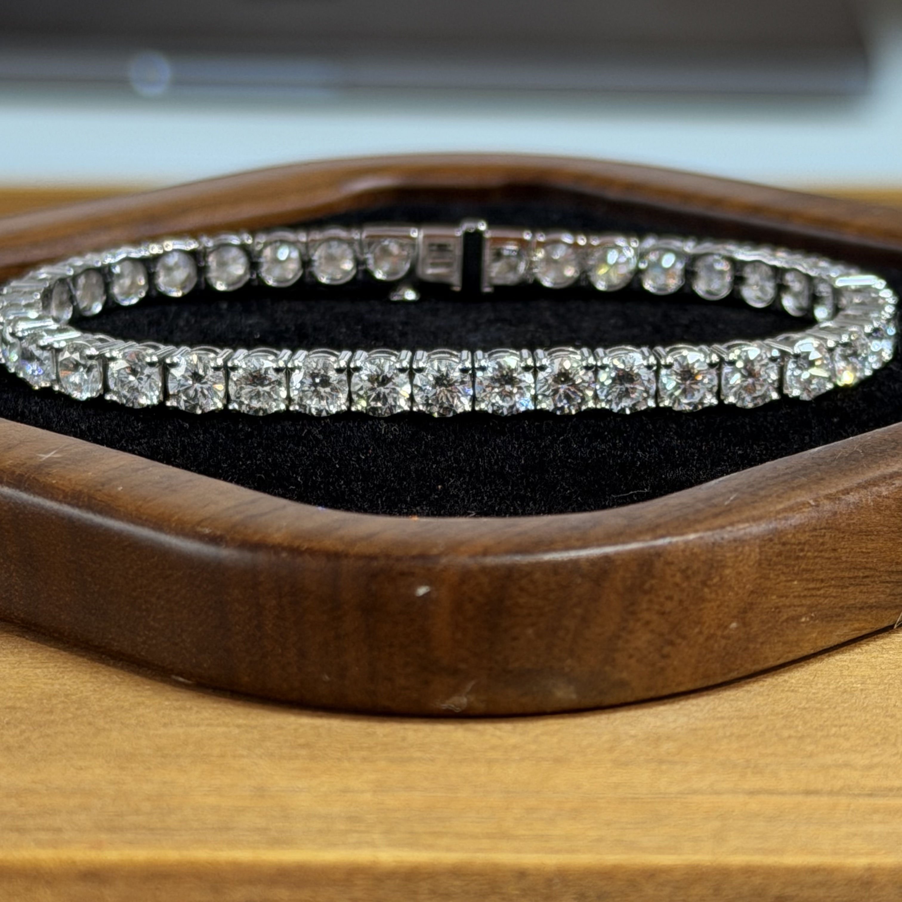 18K白金鑲培育鑽手鏈