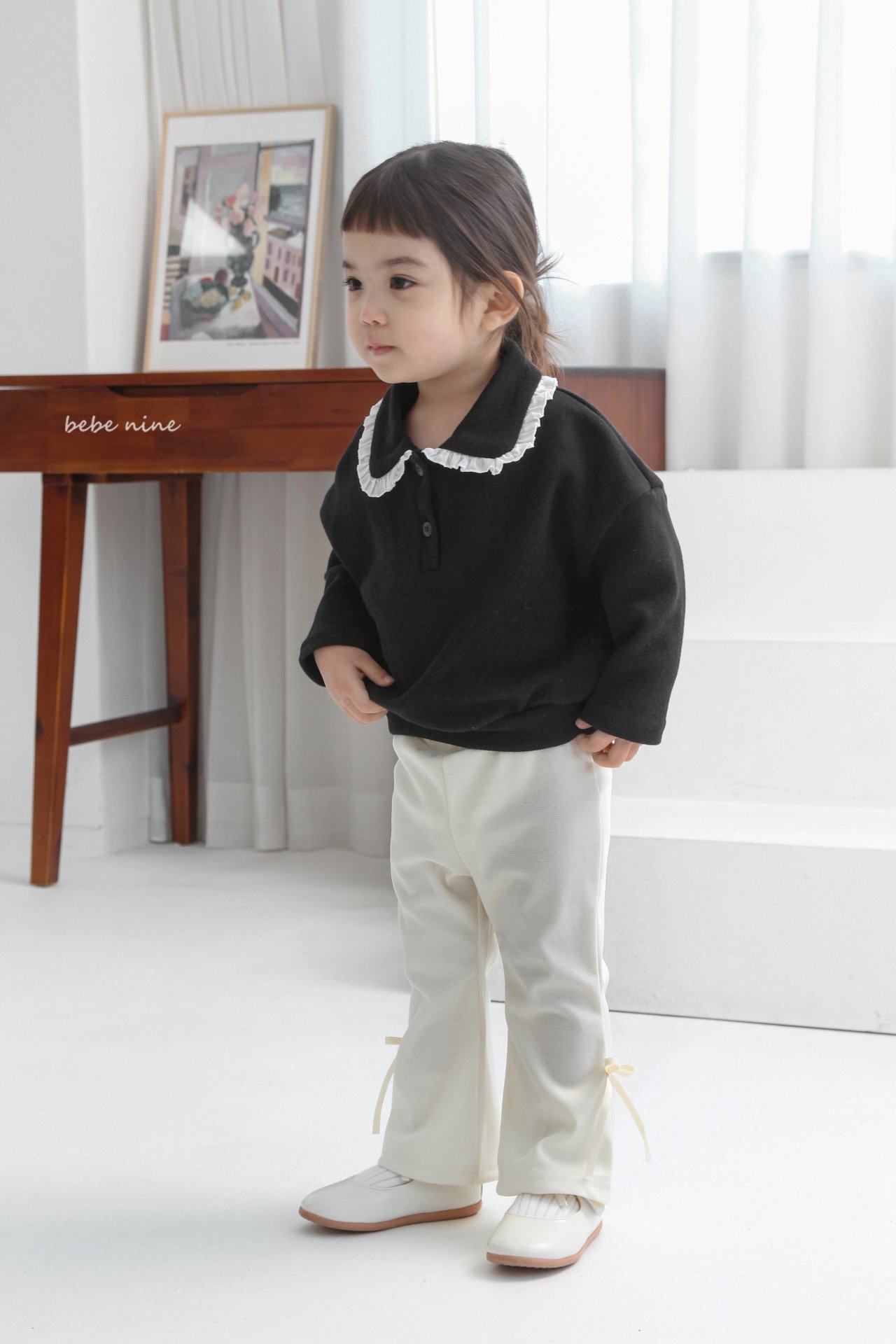 🌸預訂 韓國直送🌸🇰🇷Bebenine兩色絲帶喇叭褲