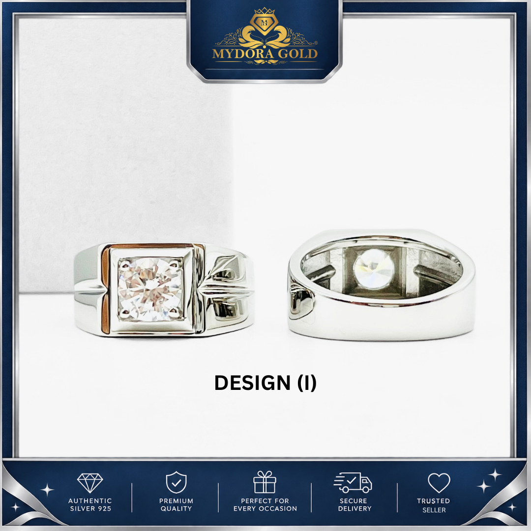 MYDORA 925 Silver Ring - Cincin Imperial Edge Collection