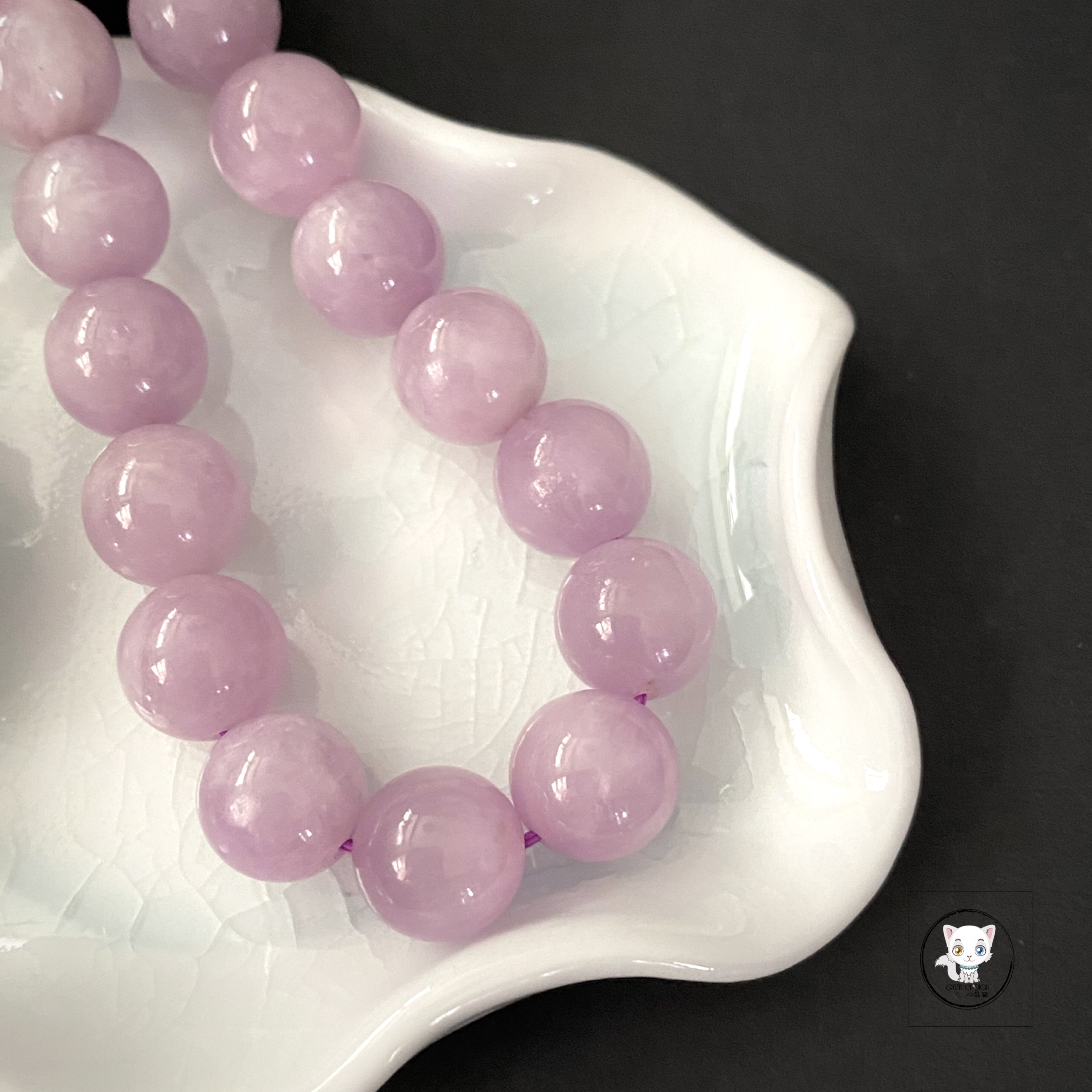 精品貓眼紫鋰輝石手鏈 10.6mm+