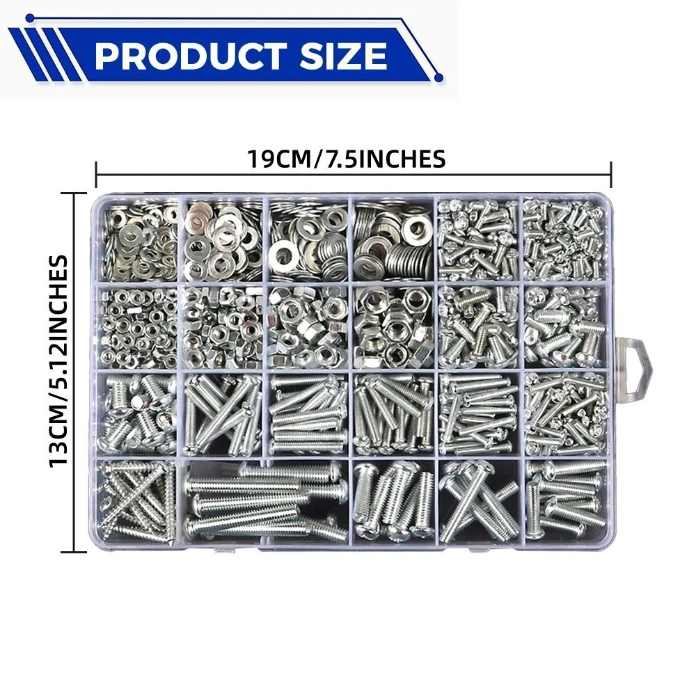 家用螺母螺帽螺釘墊片套裝 D套裝 24種 (M3,M4,M5,M6) UA0549