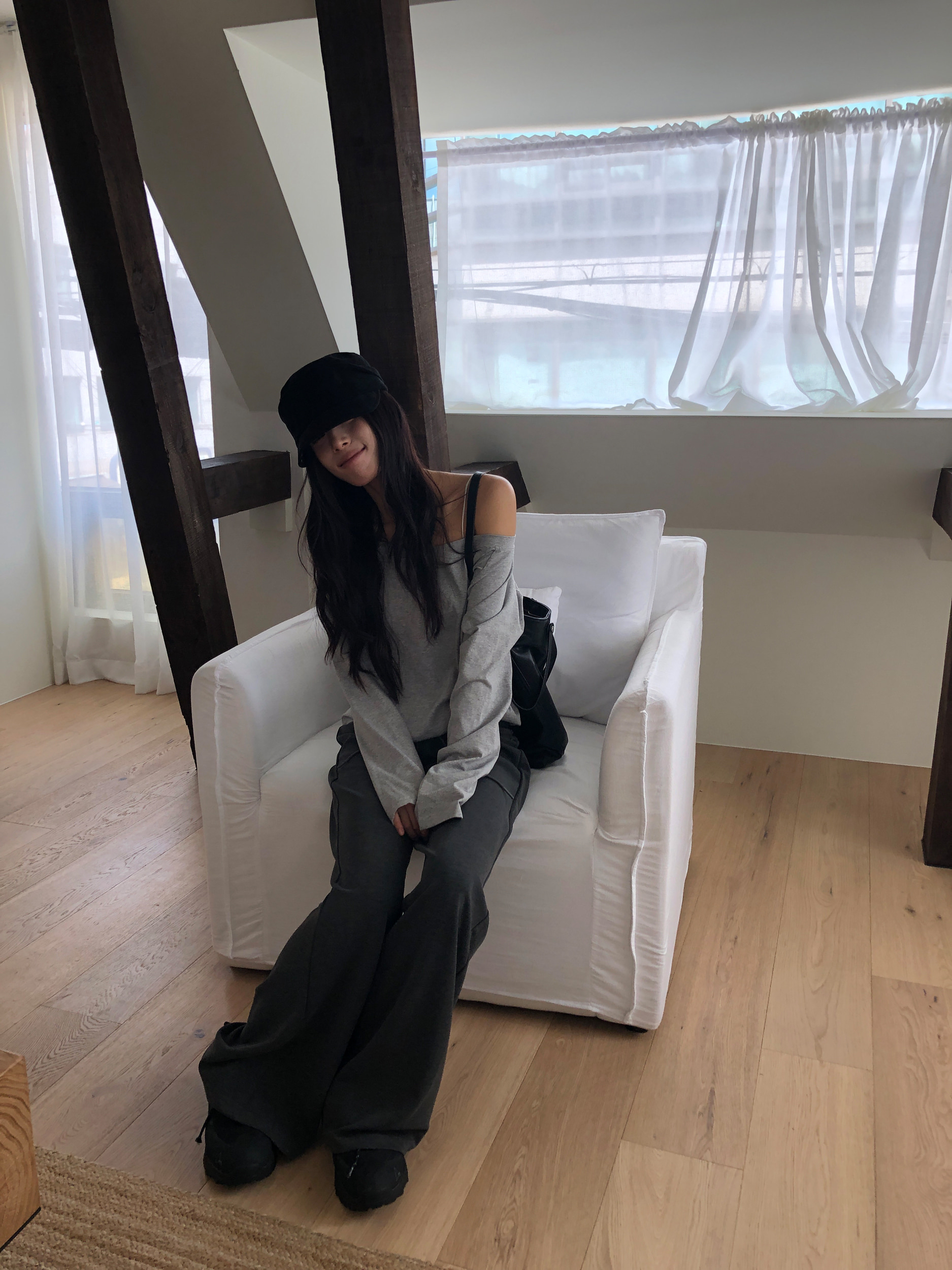 Fold-Over Wide-Leg Sweatpants