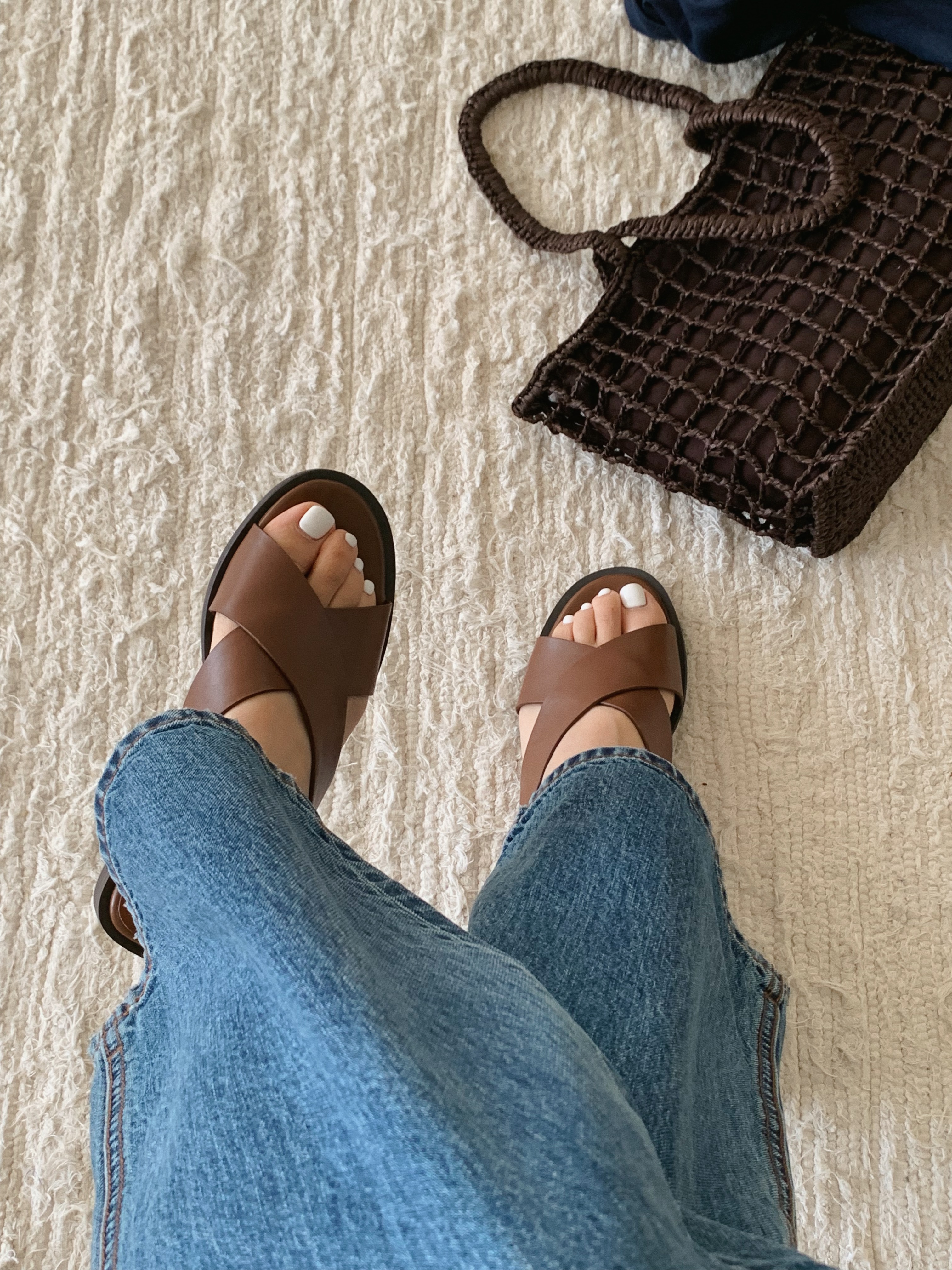 Cross Strap Sandals (2 colors)