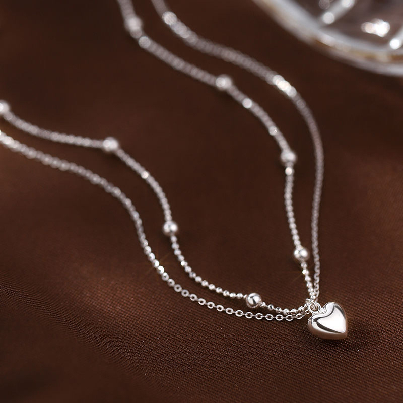 NL104双层爱心项链