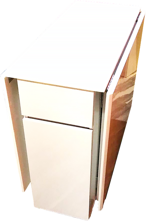 CT308 W/ G /亮光白/灰油壓腳雞翼檯