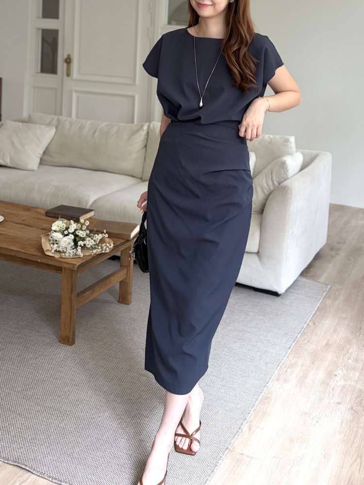 Lyra Ruched Set (Navy)