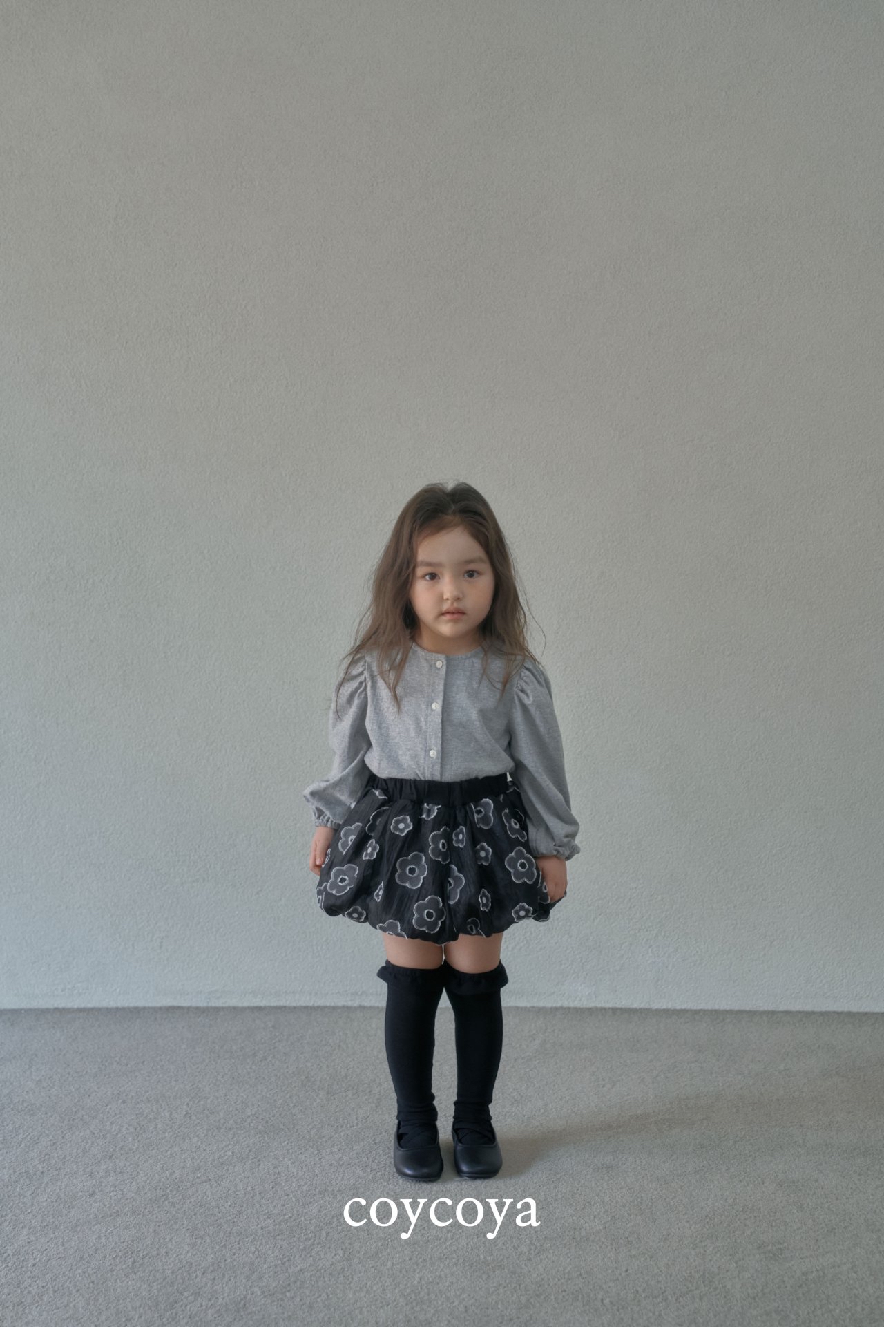 🌸預訂 韓國直送🌸🇰🇷COYCOYA兩色復古立體花花滿印南瓜裙