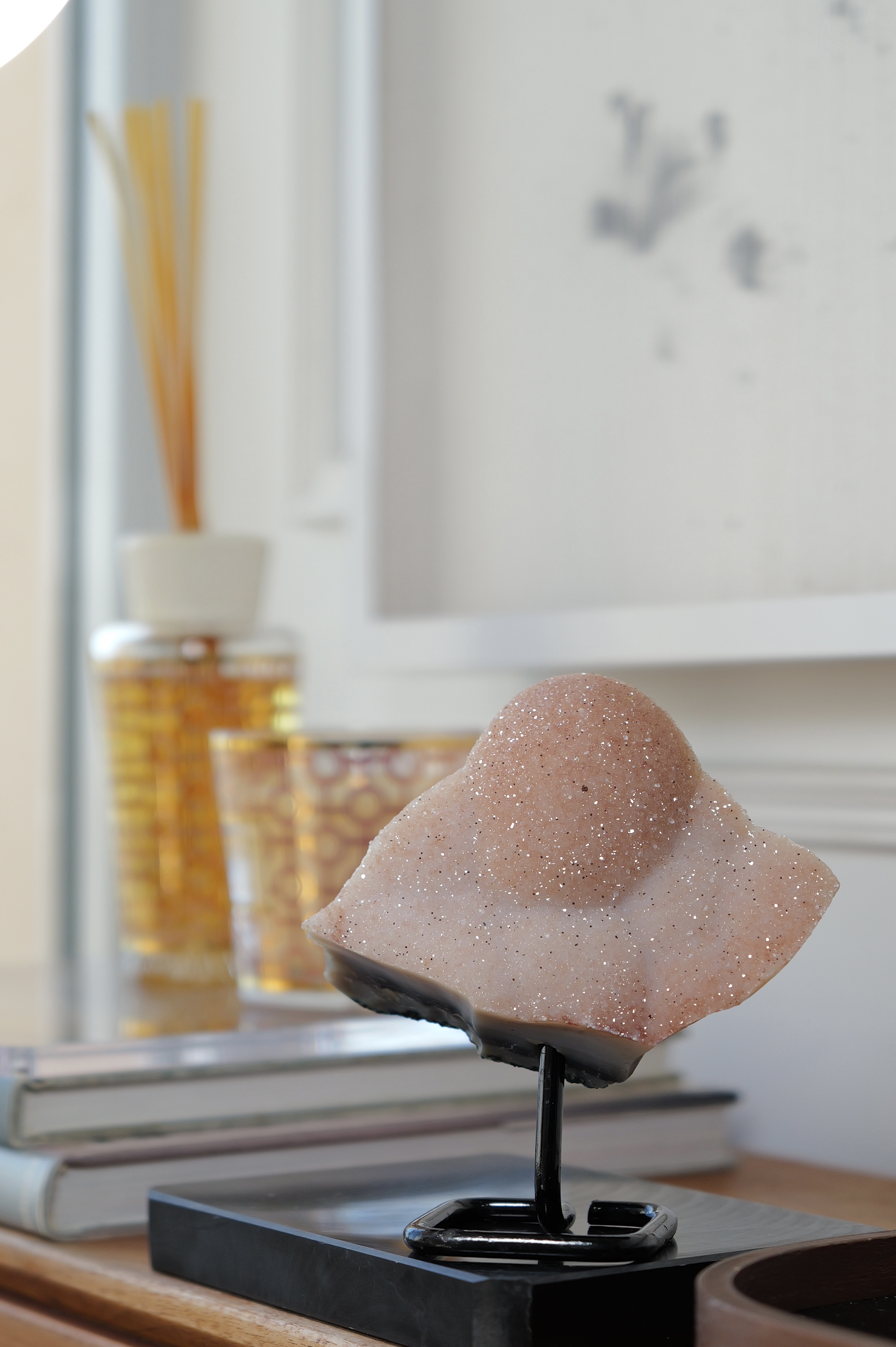 ༒14.5cm閃閃沙糖粉橙瑪瑙擺件༒AG.A31C58G7NN-RA27*3nm~