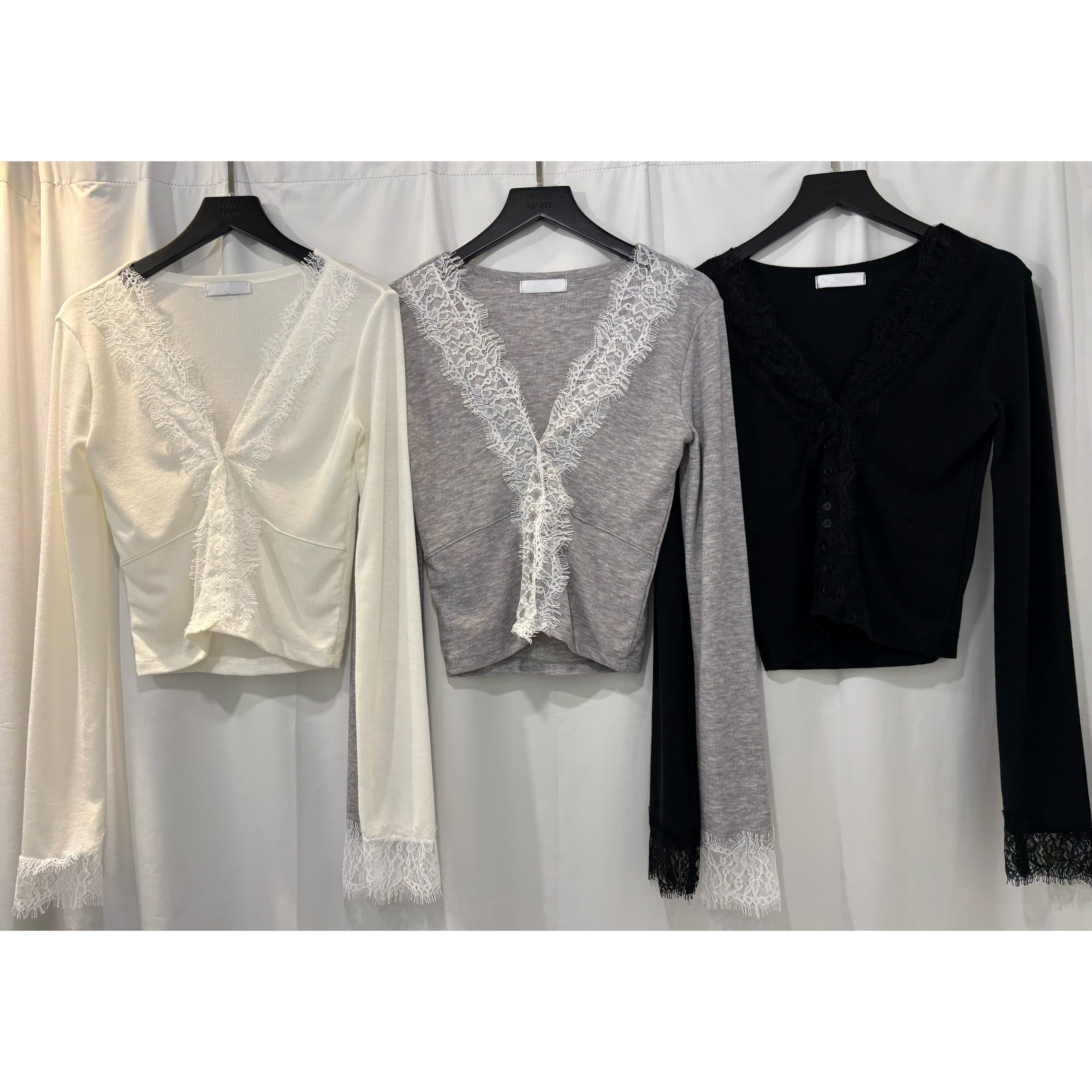 新品價9月20截單🪽2609F《LACE NECK SLEEVES CROP》