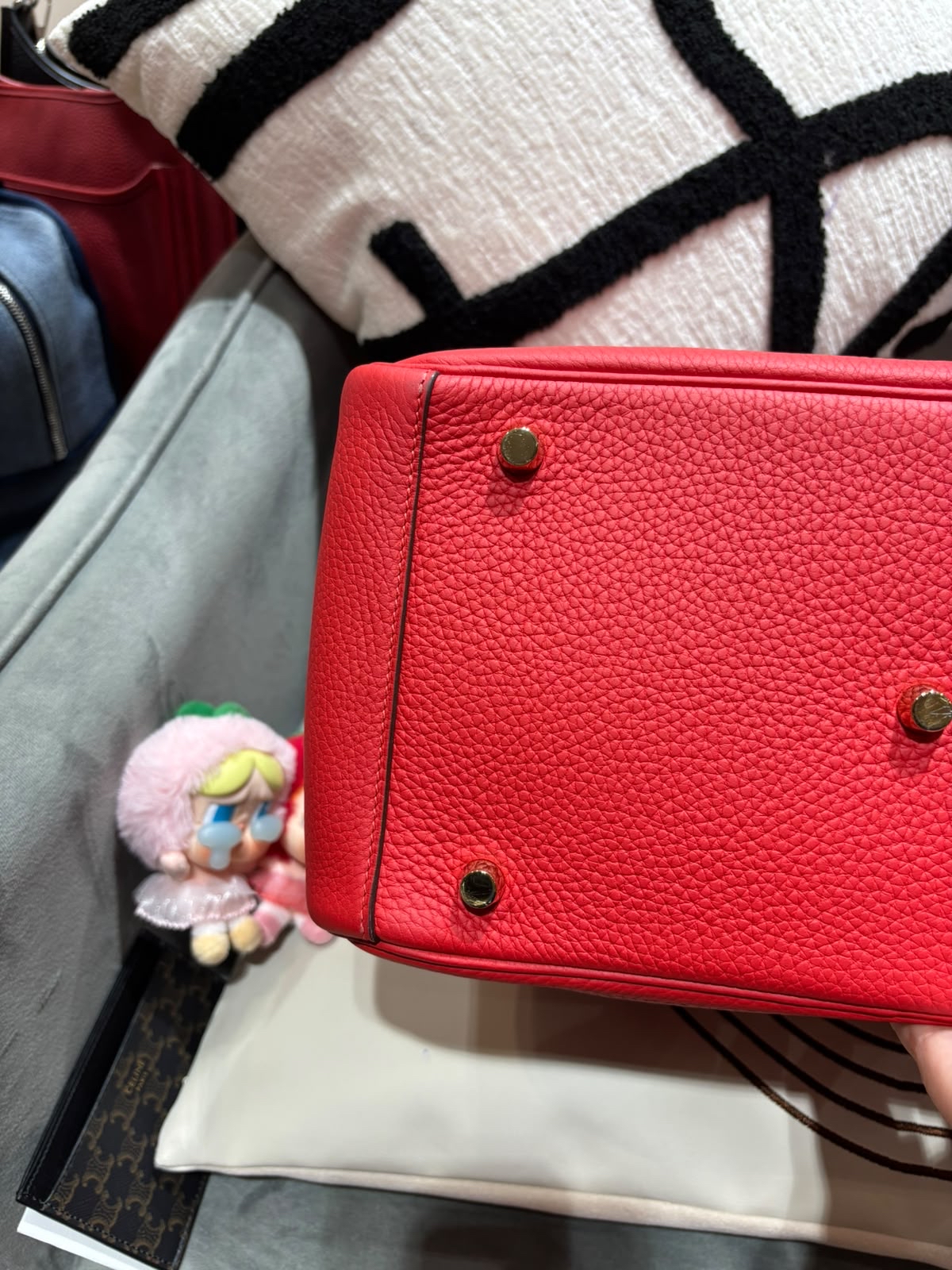 Hermes Lindy 30,SATMP X,心紅金扣 100%Authentic, 98%new ✅dust bag✅box