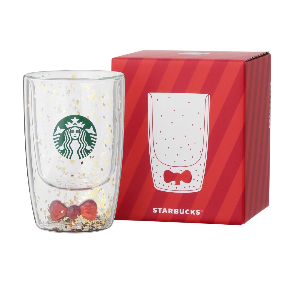《日本 🇯🇵 STARBUCKS Colors of Holiday 聖誕系列》雙層耐熱玻璃杯 355ml
