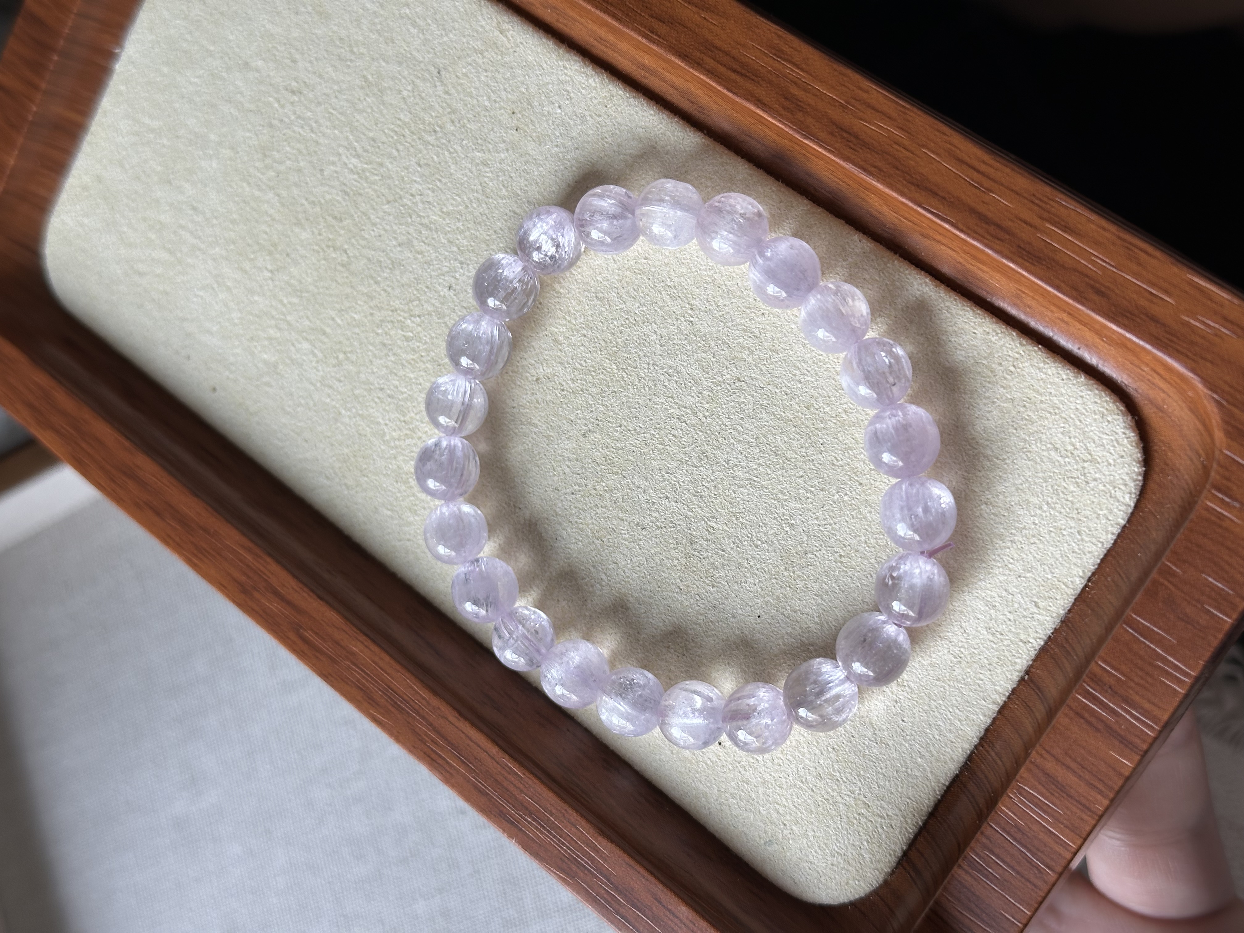 高货紫锂辉 ｜ Good grade Kunzite 8.4mm 