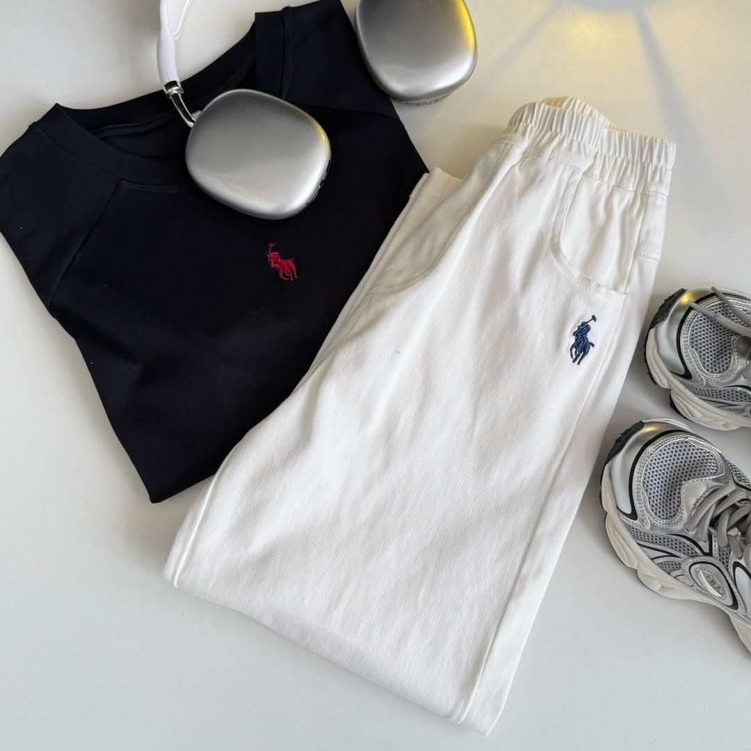 (M) 小馬刺繡梭織休閒褲2色選擇/$78條。2條起$68條。