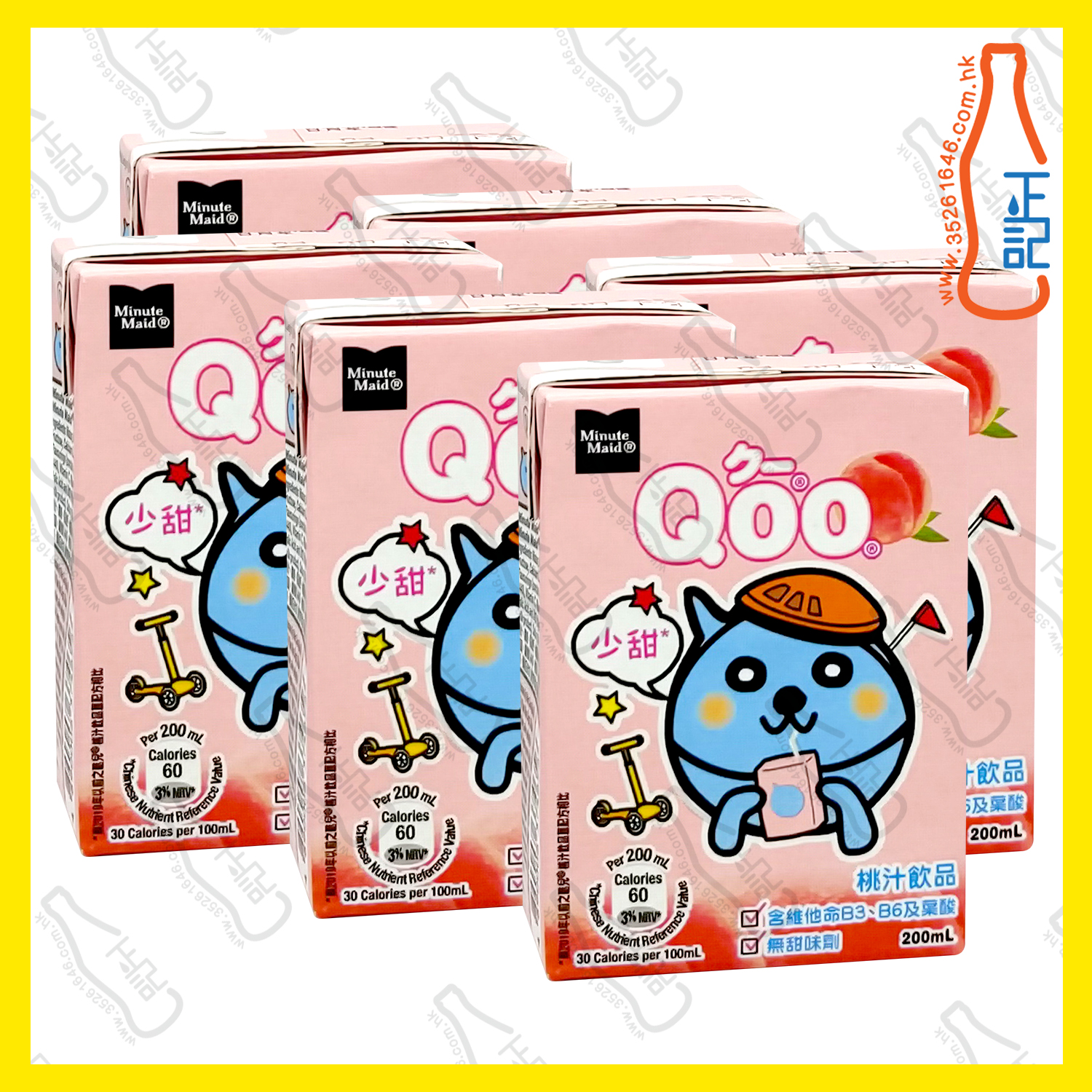 ==Minute Maid Qoo 桃汁 200ml x【6包】 /排