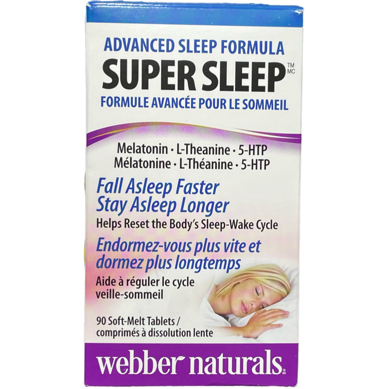 (預購) Webber Naturals Super Sleep 超級睡眠配方 (90 粒軟熔片劑)