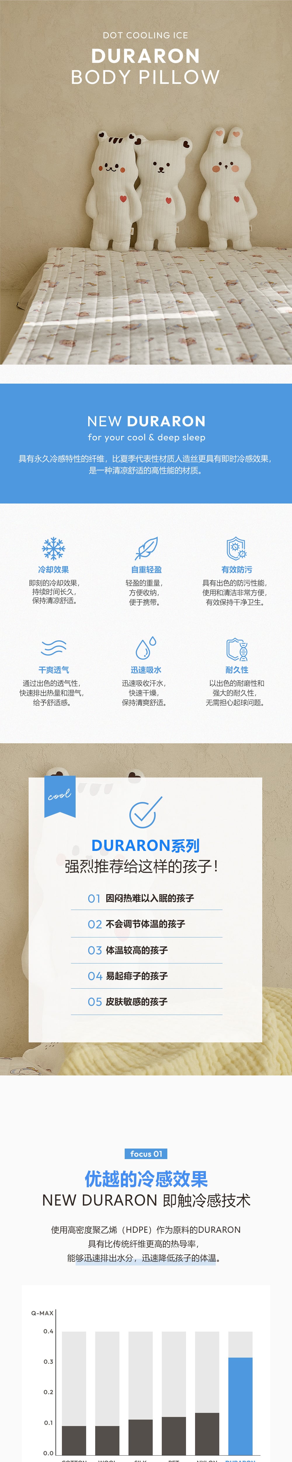 dot to dot DURARON超冷感❄一體型玩偶抱枕