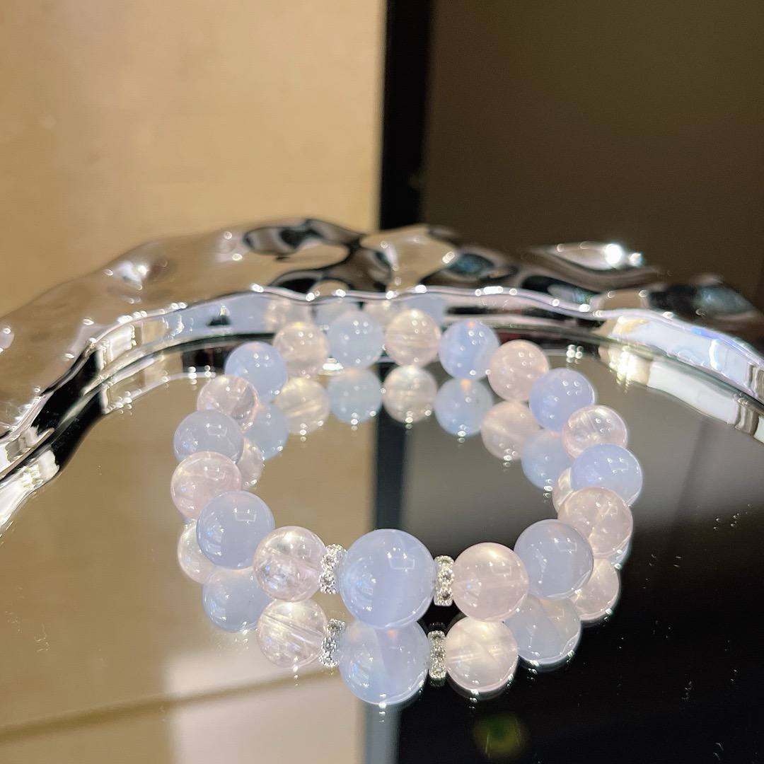 🆕蓝纹玛瑙➕粉晶 🇨🇳