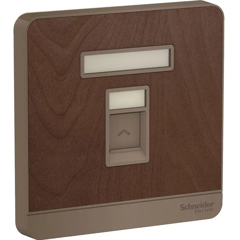 Schneider 施耐德 奐尚 單位RJ45 5e類數據插座, Keystone面板 備防塵活門 E8331RJS5_WG_C5