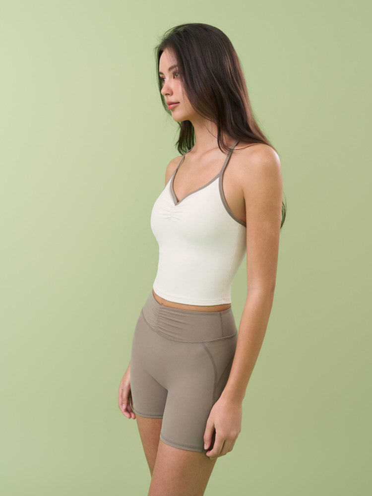 預購_Compression Shirred Bra Top by Grandeline