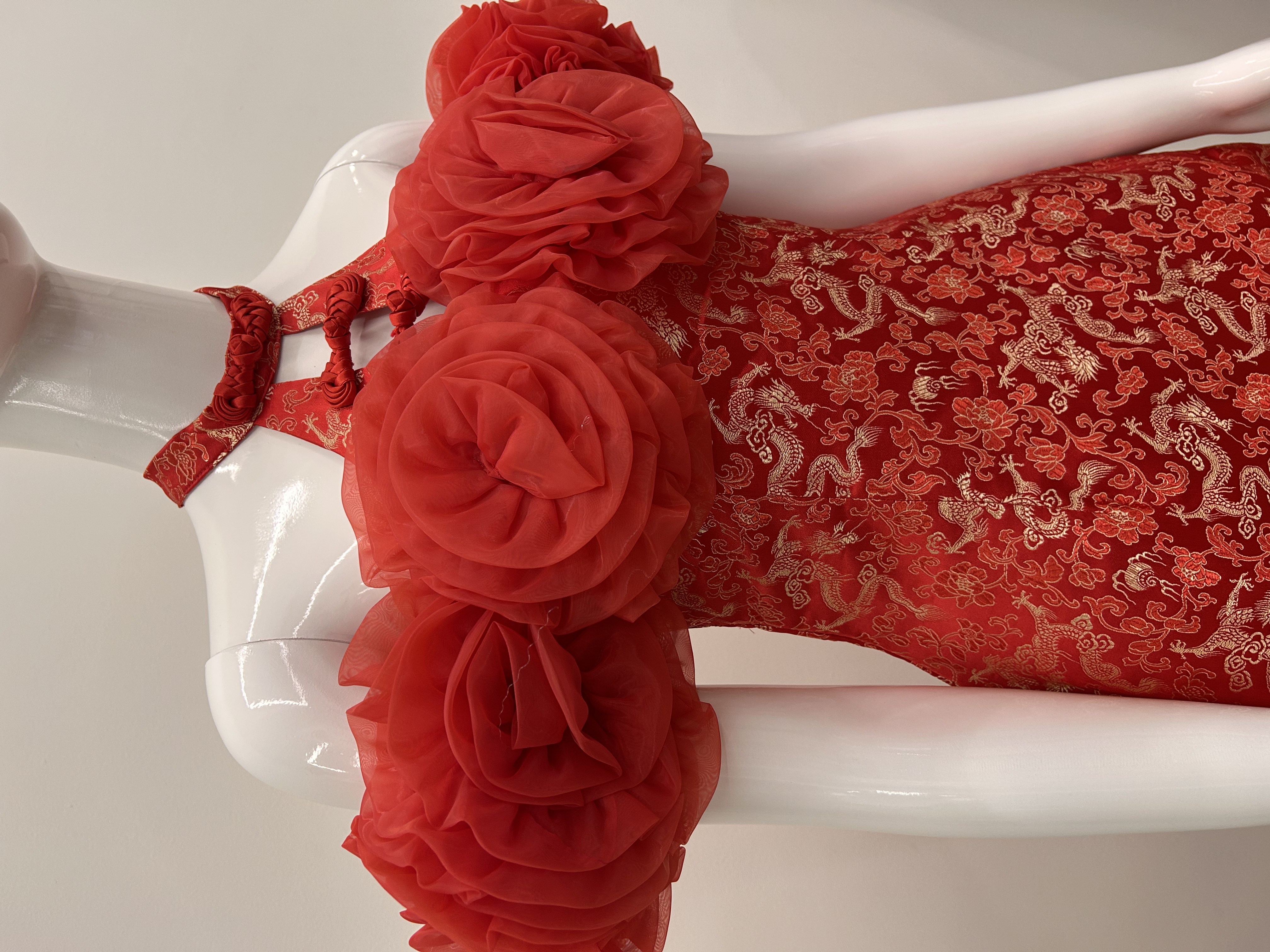 586.WB Off Shoulder Flower Dress