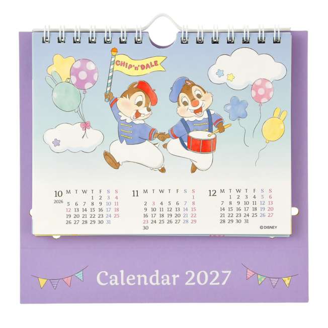 [訂購] [JDS] 🤎 CHIP N DALE 鋼牙大鼻 座枱曆 2027 {TF260837}