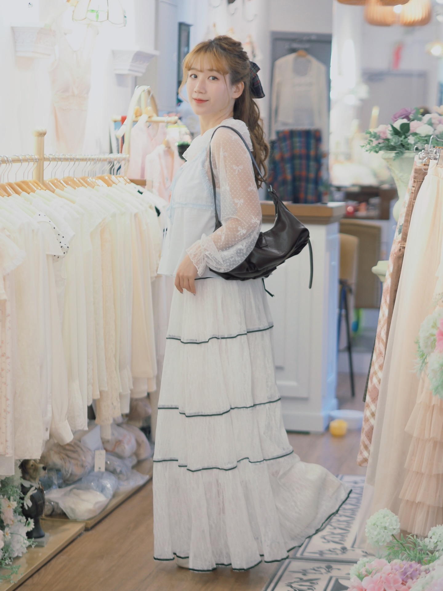 暗花蛋糕半截裙