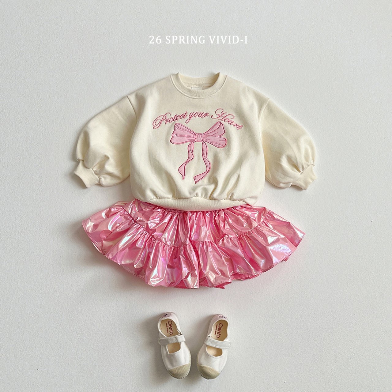 🌸預訂 韓國直送🌸🇰🇷VIVIDI三色雷射閃亮荷葉邊層疊短裙