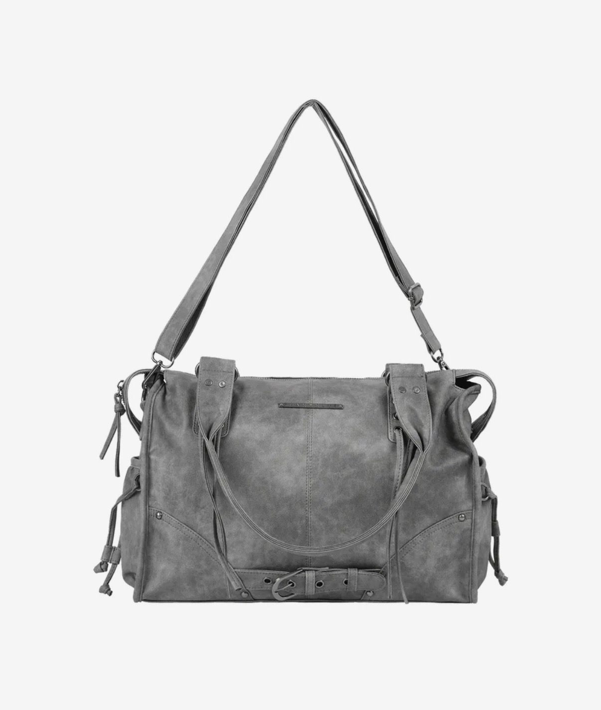 Fancyclub BELTED WASHING LEATHER BAG (GRAY) F25QE990