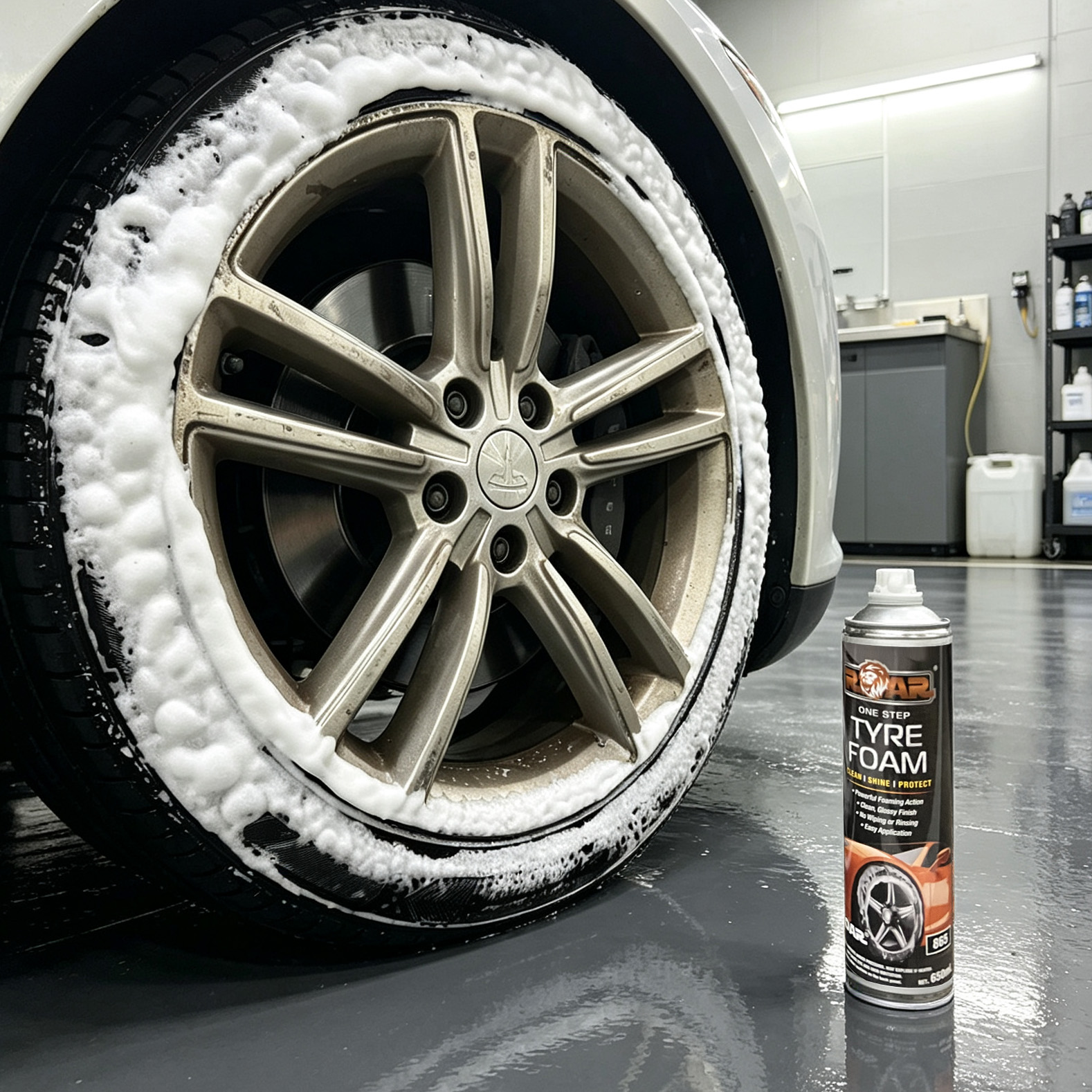 ROAR 車胎清潔亮光泡沫 650ml