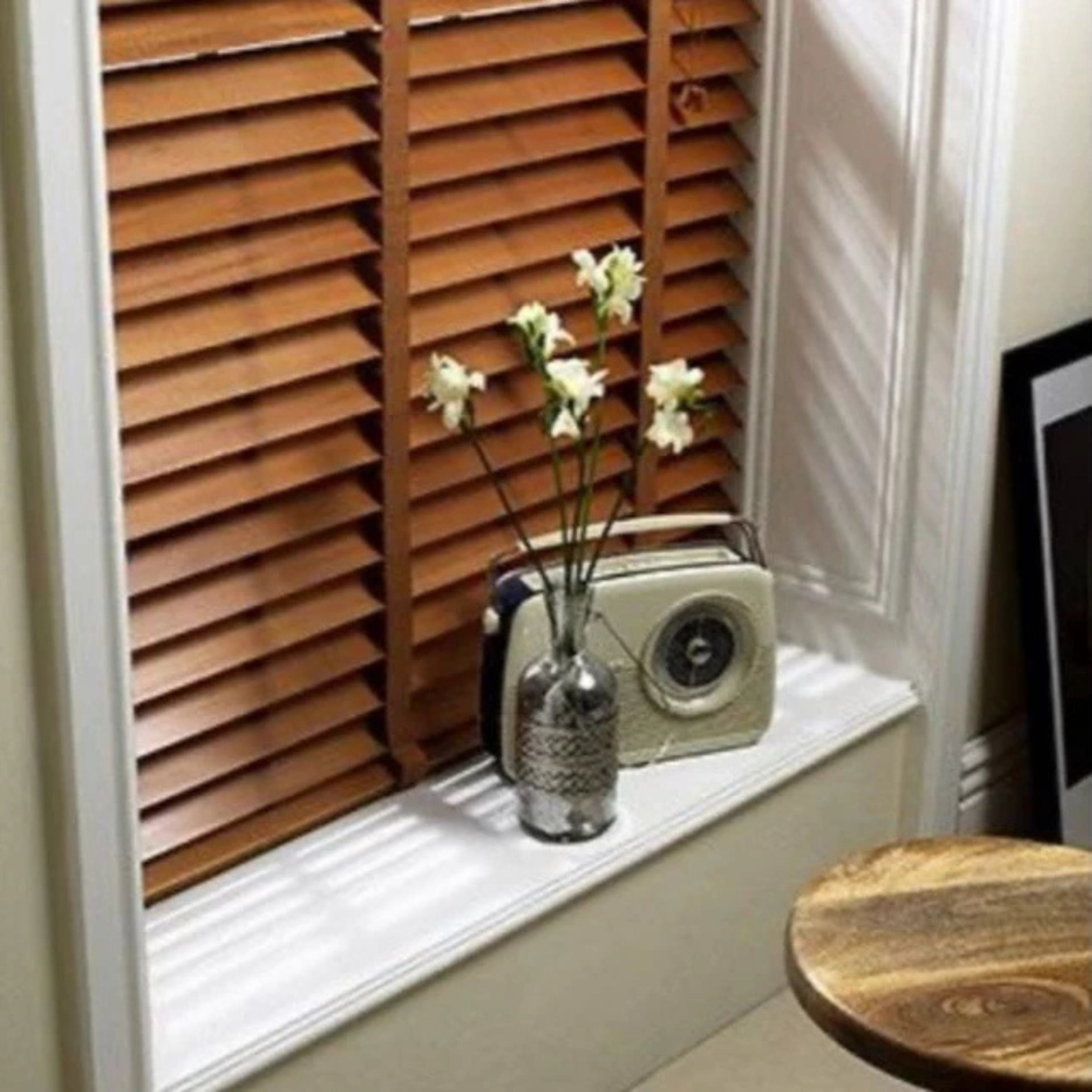 50mm PS Timber Blinds | Custom Made Window Blinds | Waterproof Wood Venetian Blind | Tirai Kayu