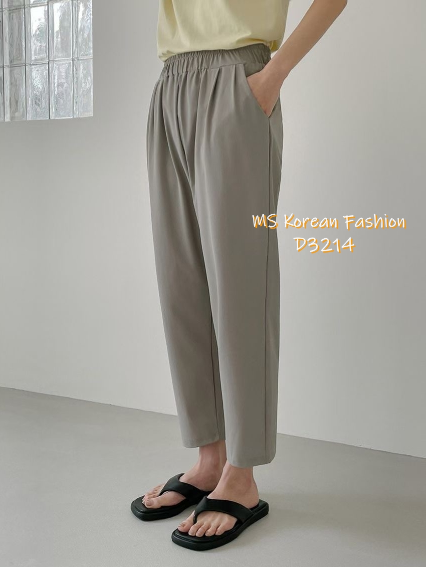 D3214 韓國🇰🇷冰涼料休閒褲