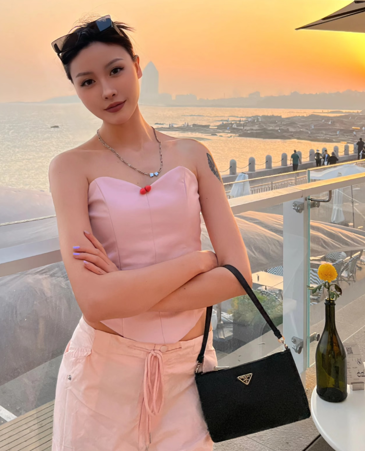 Prada 新款 Re-Nylon Pouch  Size 24.5x14.5cm